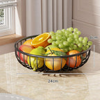 Fruit Bowl Stand Open-Wire Metal Space-Saving