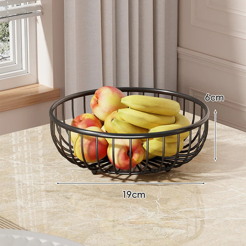 Fruit Bowl Stand Open-Wire Metal Space-Saving