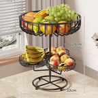 Fruit Bowl Stand Open-Wire Metal Space-Saving