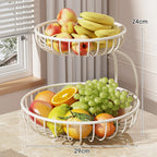 Fruit Bowl Stand Open-Wire Metal Space-Saving