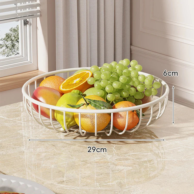 Fruit Bowl Stand Open-Wire Metal Space-Saving