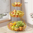 Fruit Bowl Stand Open-Wire Metal Space-Saving