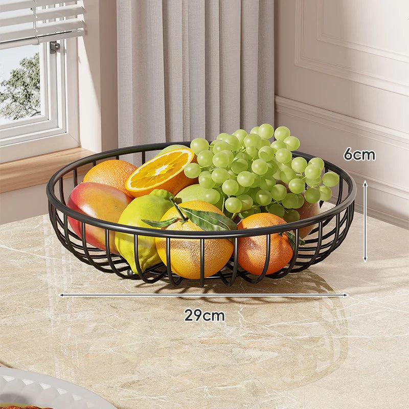 Fruit Bowl Stand Open-Wire Metal Space-Saving