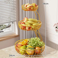 Fruit Bowl Stand Open-Wire Metal Space-Saving