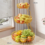 Fruit Bowl Stand Open-Wire Metal Space-Saving