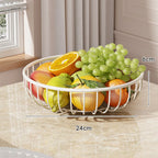Fruit Bowl Stand Open-Wire Metal Space-Saving