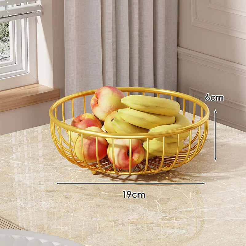 Fruit Bowl Stand Open-Wire Metal Space-Saving