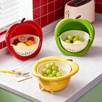 Fruit Strainer Basket Double-Layer Stackable Wash & Serve