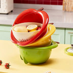 Fruit Strainer Basket Double-Layer Stackable Wash & Serve
