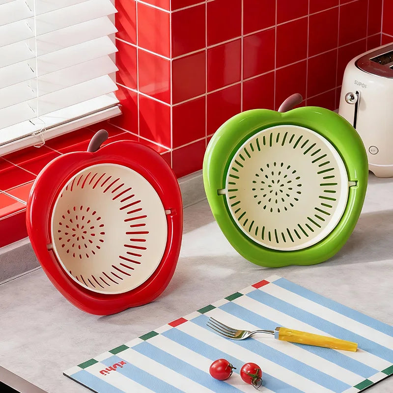 Fruit Strainer Basket Double-Layer Stackable Wash & Serve