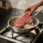 Frying Pan 304 Stainless Steel Three-Layer All Cooktops