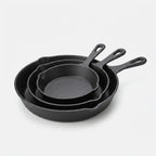 Frying Pan Set Cast Iron Non-Stick Set of 4