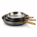Frying Pan Set Pure Titanium Hand-Hammered Set of 3