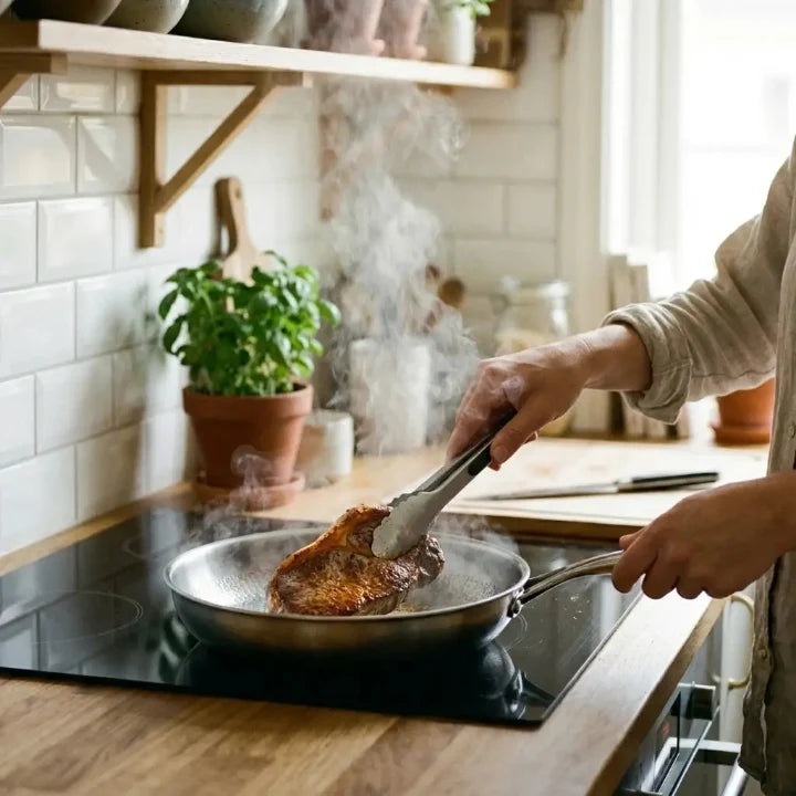 Frying Pan Titanium-Coated Induction-Safe & Dishwasher-Safe
