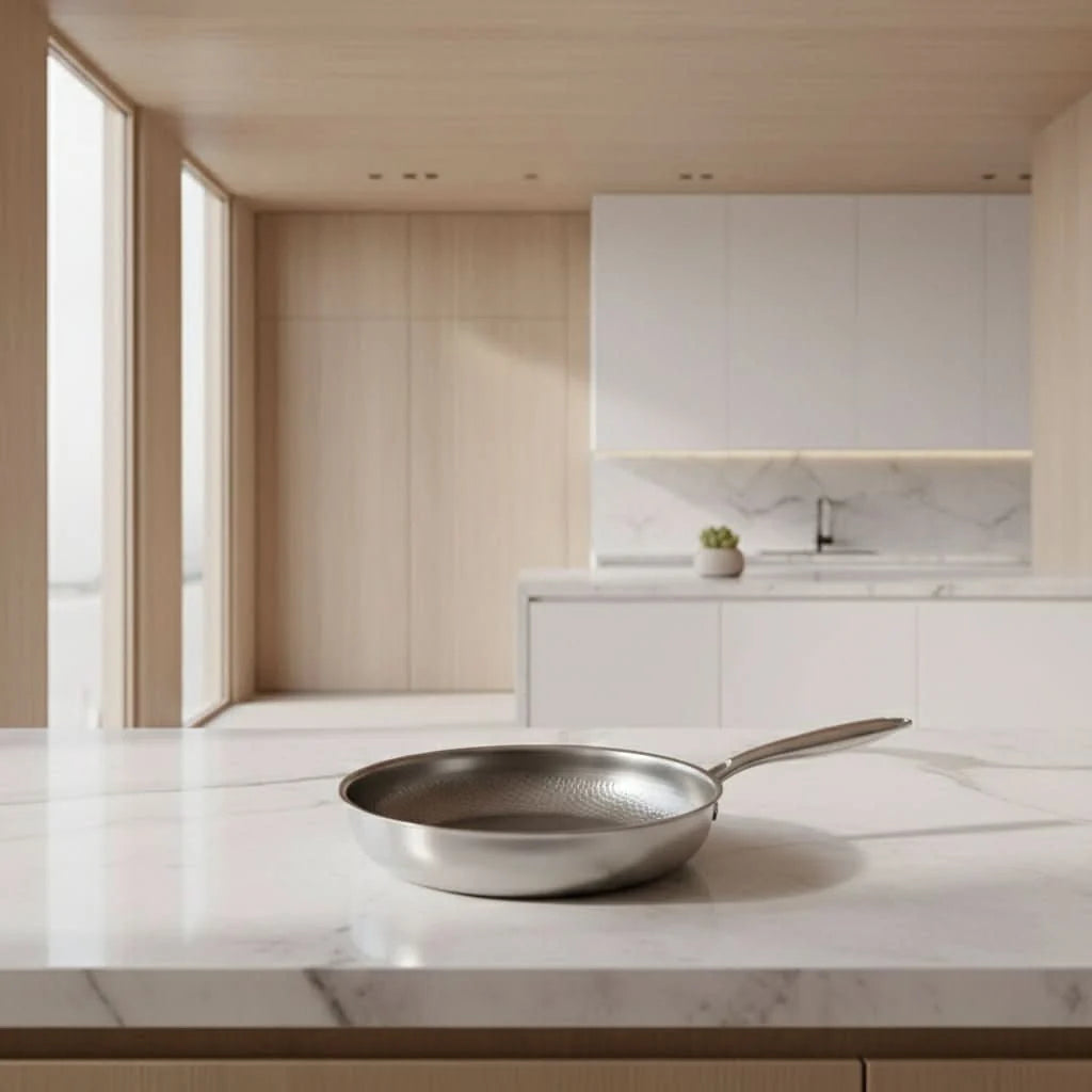 Frying Pan Titanium Hammered Non-Stick Induction-Compatible