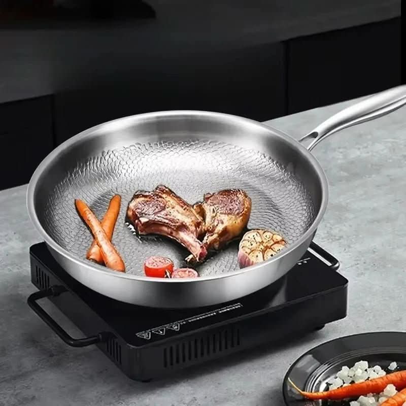Frying Pan Titanium Hammered Non-Stick Induction-Compatible
