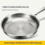 Frying Pan Titanium Hammered Non-Stick Induction-Compatible
