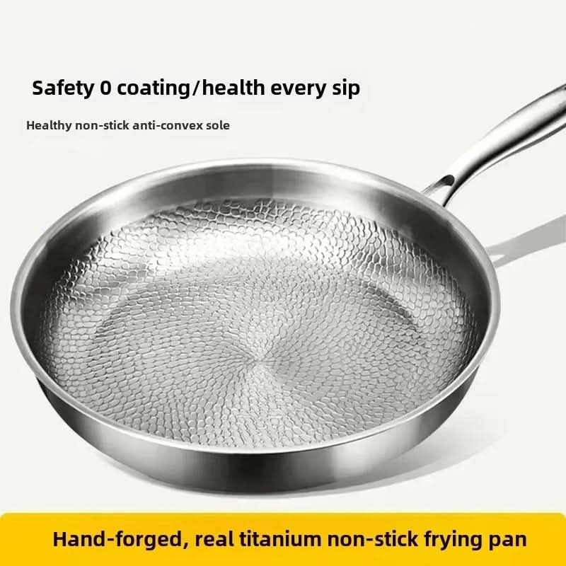 Frying Pan Titanium Hammered Non-Stick Induction-Compatible