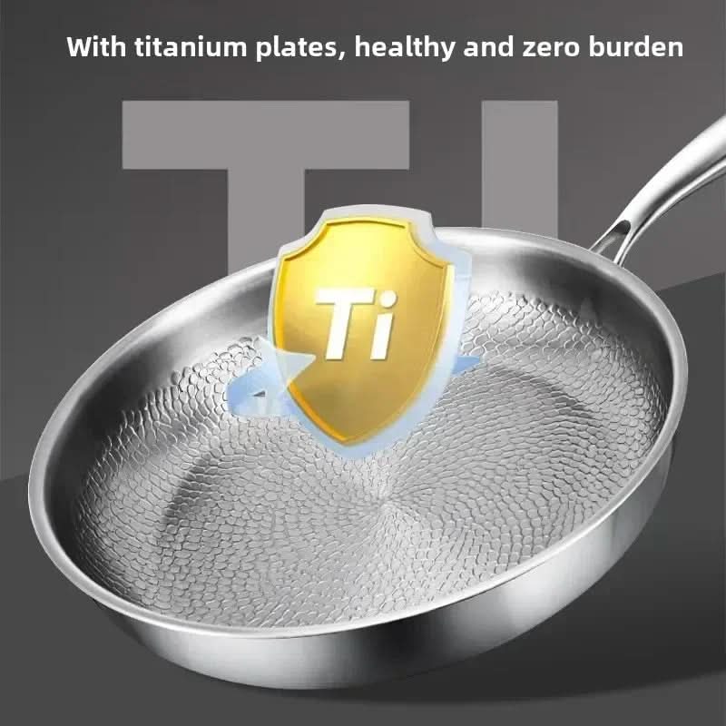 Frying Pan Titanium Hammered Non-Stick Induction-Compatible