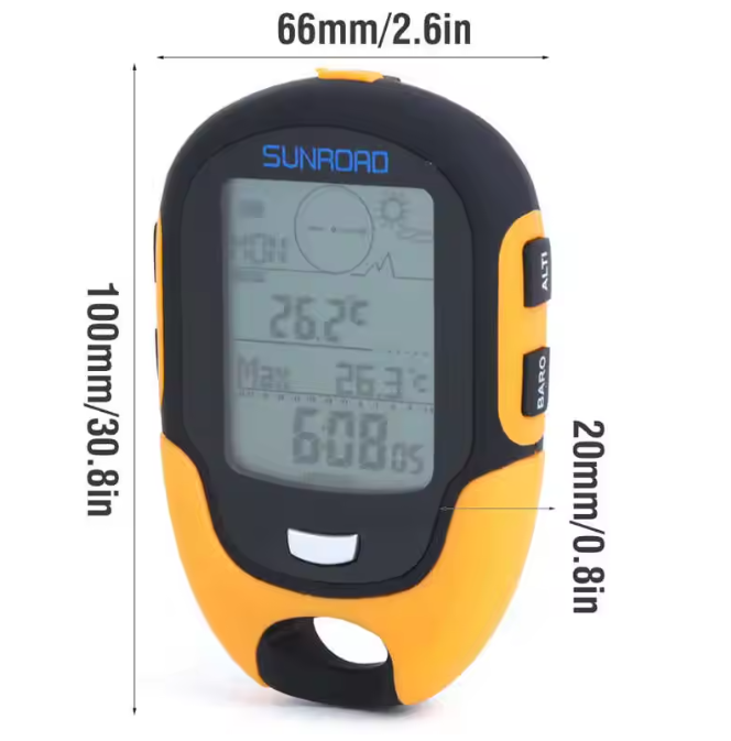 GPS Tracker Clip-On Altimeter & Barometer