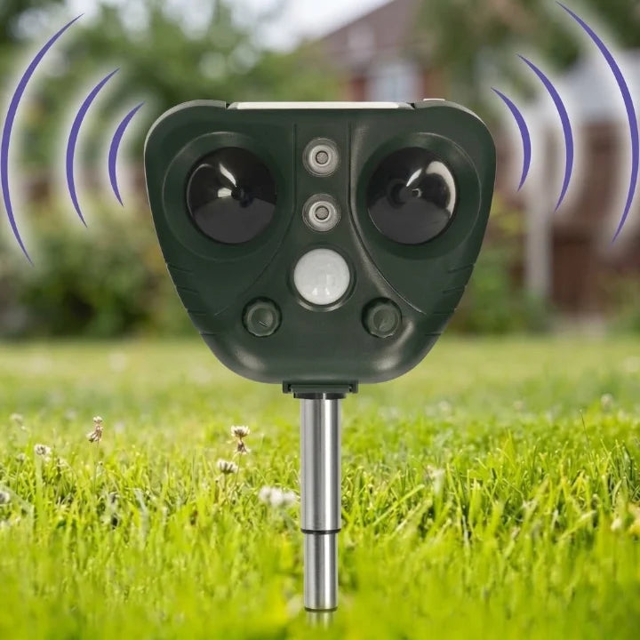 Garden Bird Repellent Solar-Powered Weatherproof 9 m Range
