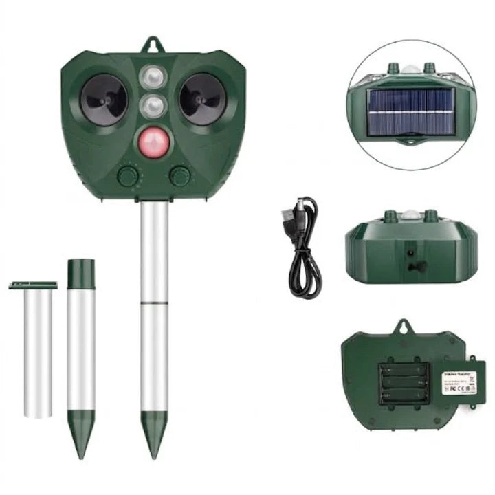Garden Bird Repellent Solar-Powered Weatherproof 9 m Range