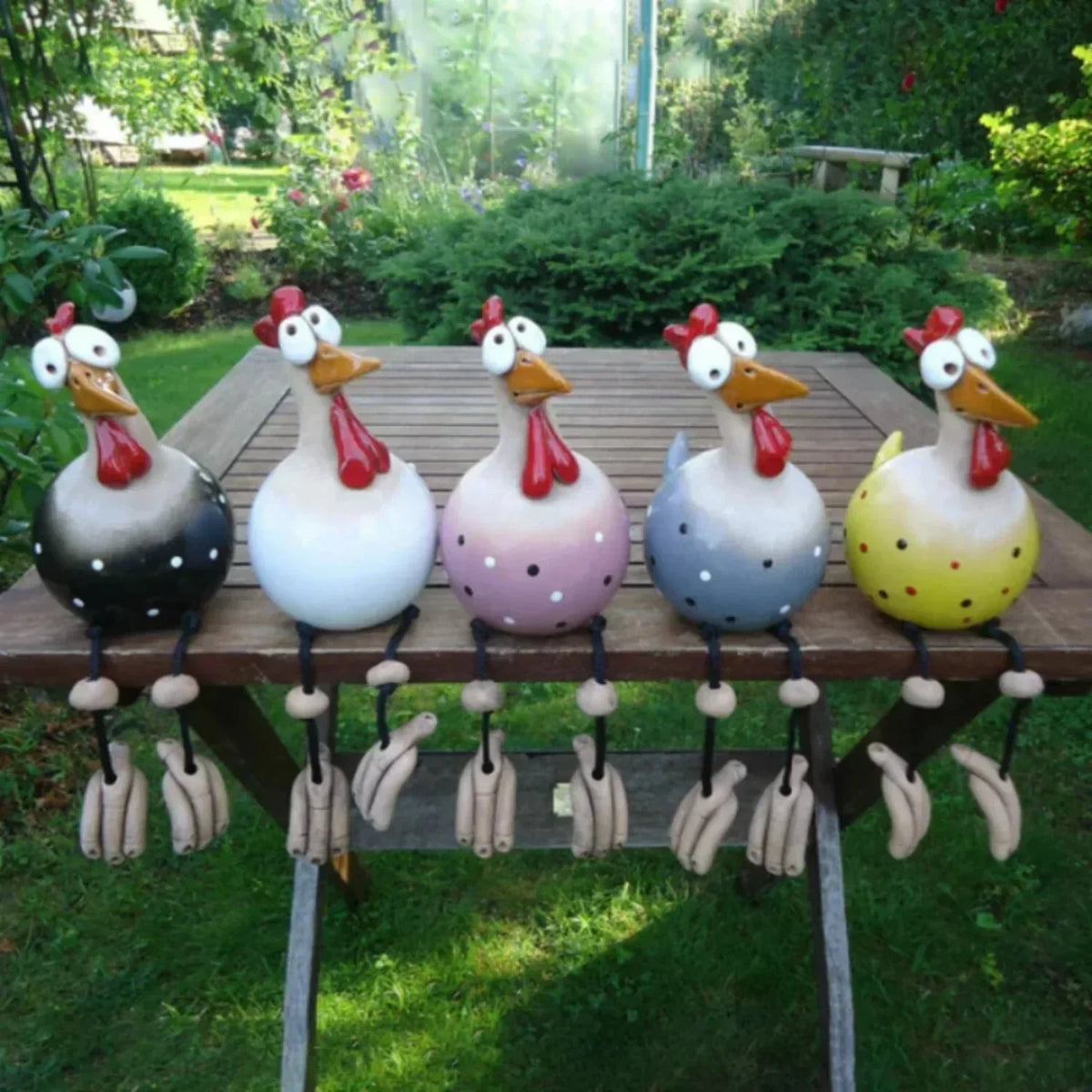 Garden Figurine Polka-Dot Weatherproof & UV-Resistant 11.8 Inch