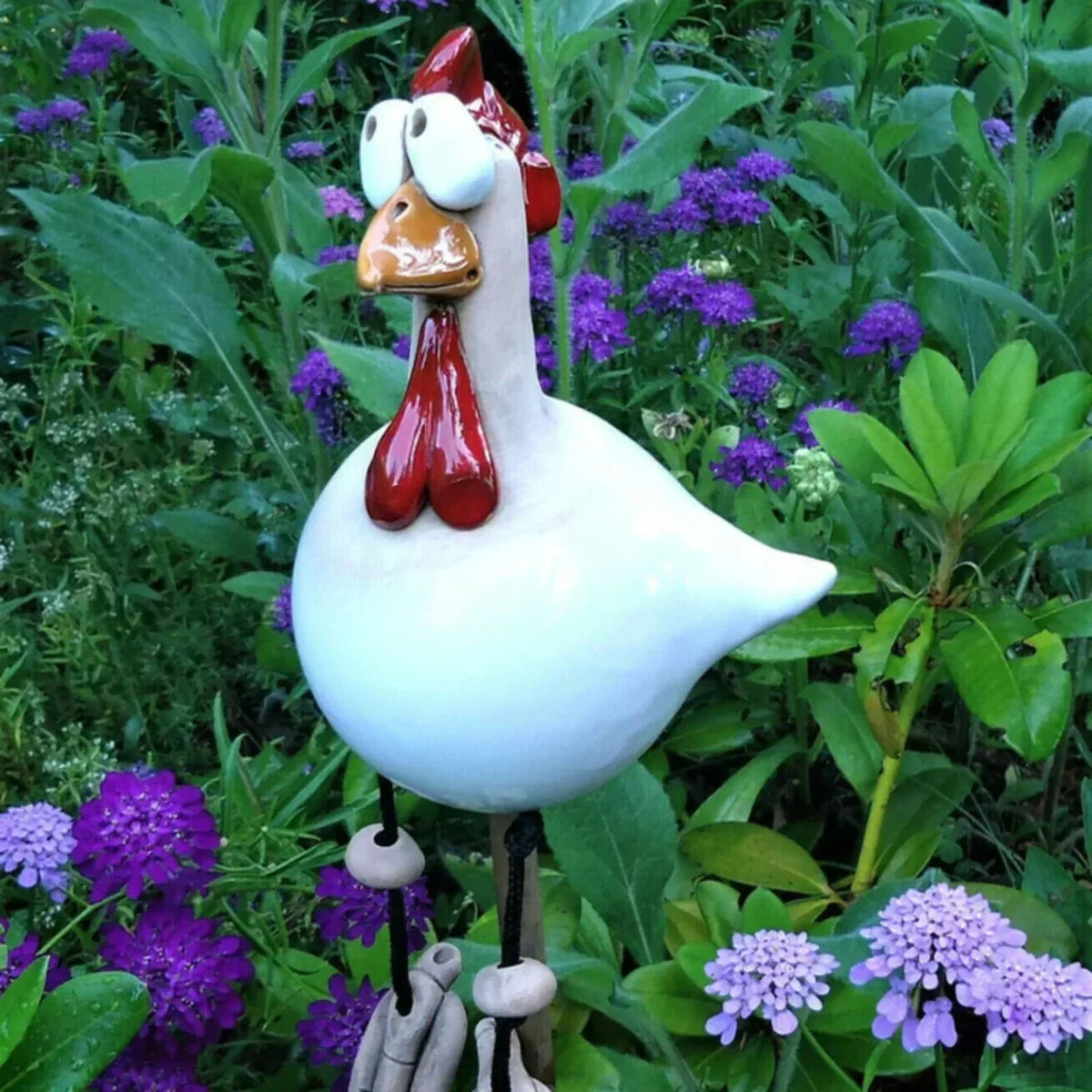 Garden Figurine Polka-Dot Weatherproof & UV-Resistant 11.8 Inch