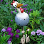 Garden Figurine Polka-Dot Weatherproof & UV-Resistant 11.8 Inch