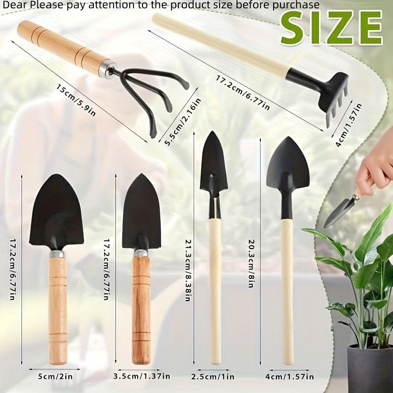 Garden Hand Tool Set Stainless Steel Ergonomic Grip Set of 6