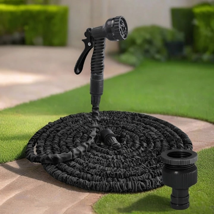 Garden Hose Expands 3x 7-Function Nozzle & Anti-Kink