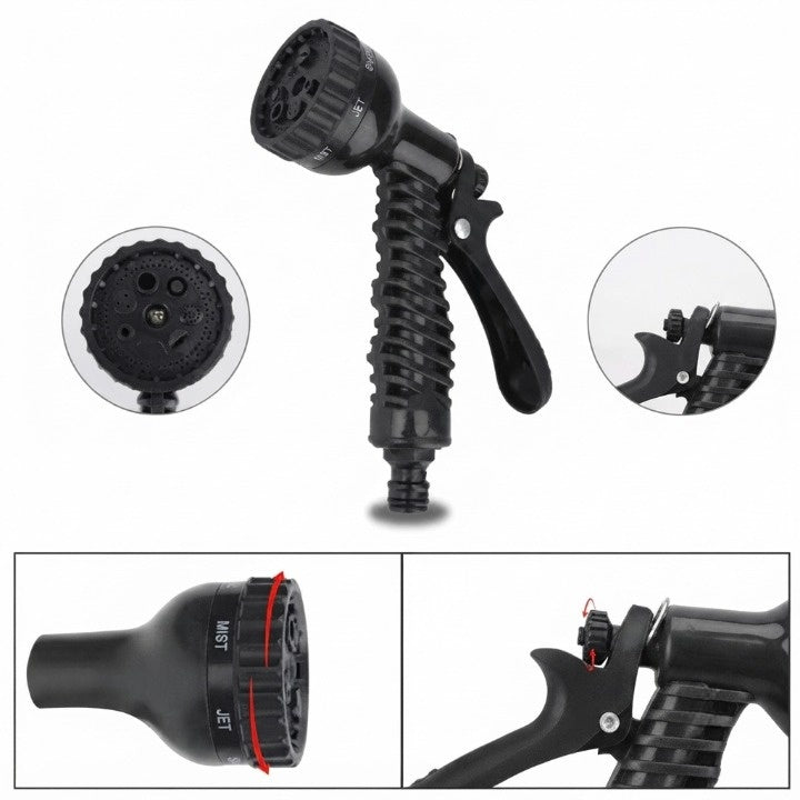 Garden Hose Expands 3x 7-Function Nozzle & Anti-Kink