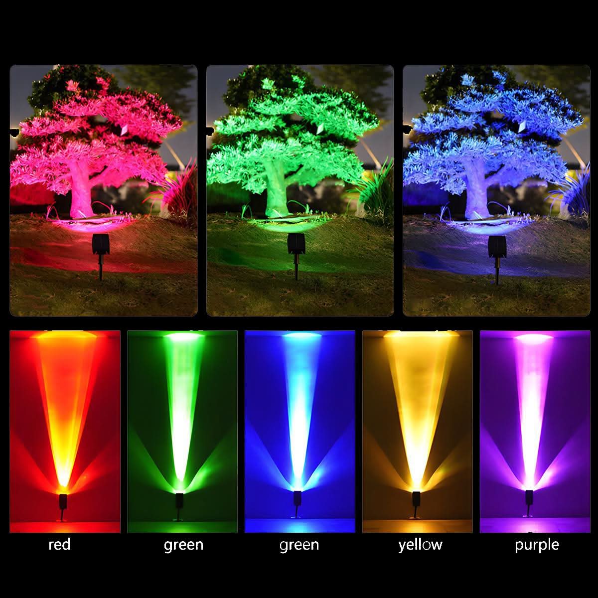 Garden Spotlight Solar Powered Adjustable Beam IP65