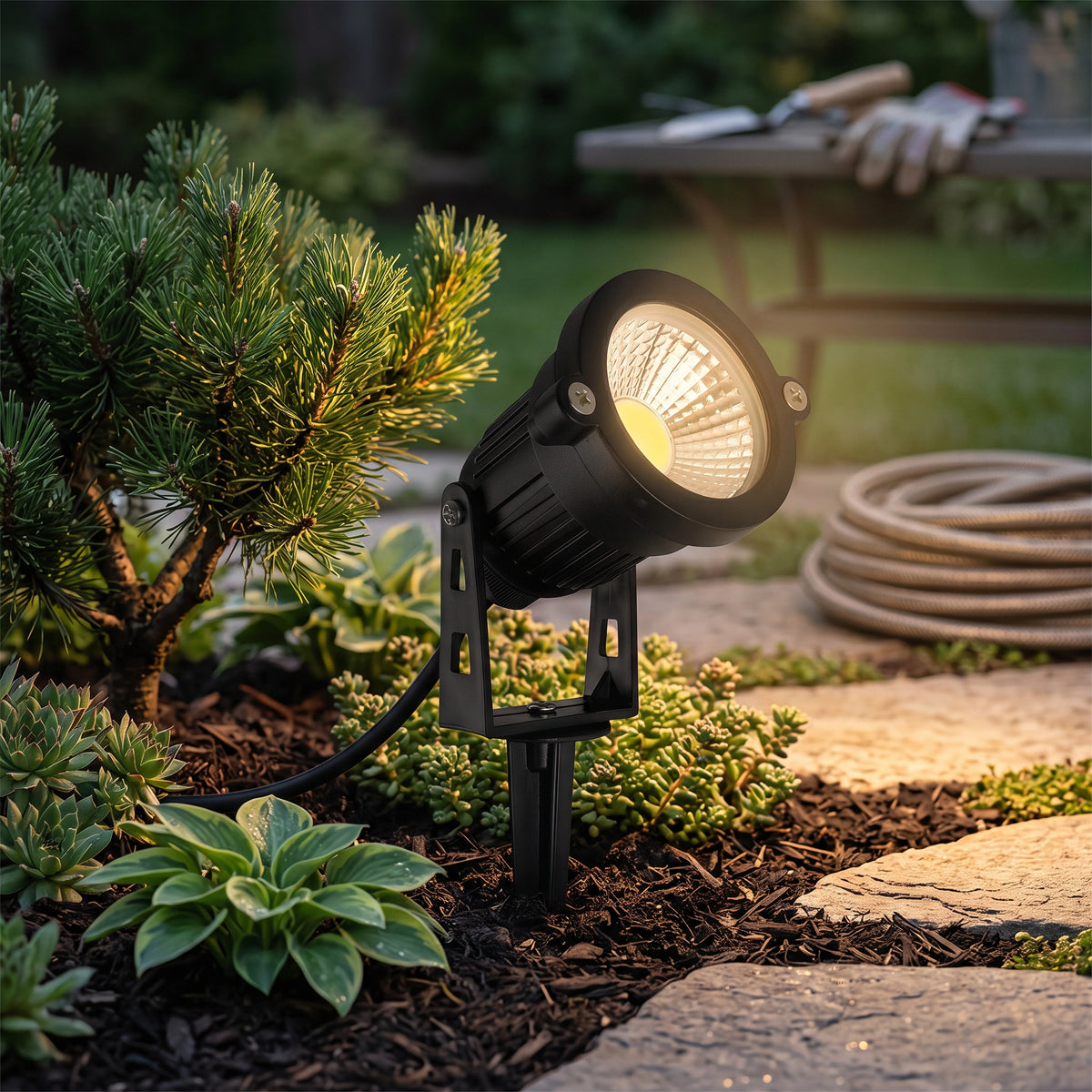Garden Spotlights 500 Lumens IP65 Weather-Resistant Set of 10
