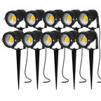 Garden Spotlights 500 Lumens IP65 Weather-Resistant Set of 10