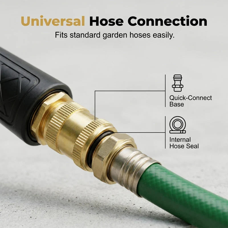 Garden Spray Gun High-Pressure Copper-Coated Brass Nozzle