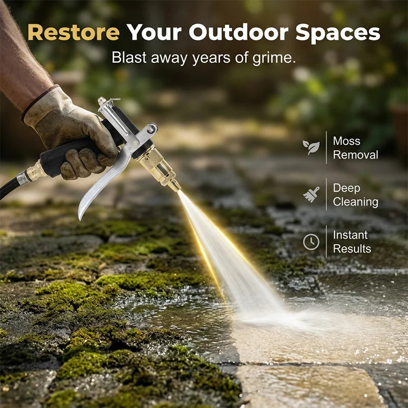 Garden Spray Gun High-Pressure Copper-Coated Brass Nozzle