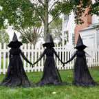 Garden Stake Illuminated Witch Stockings Weather-Resistant Battery Timer