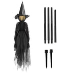 Garden Stake Illuminated Witch Stockings Weather-Resistant Battery Timer