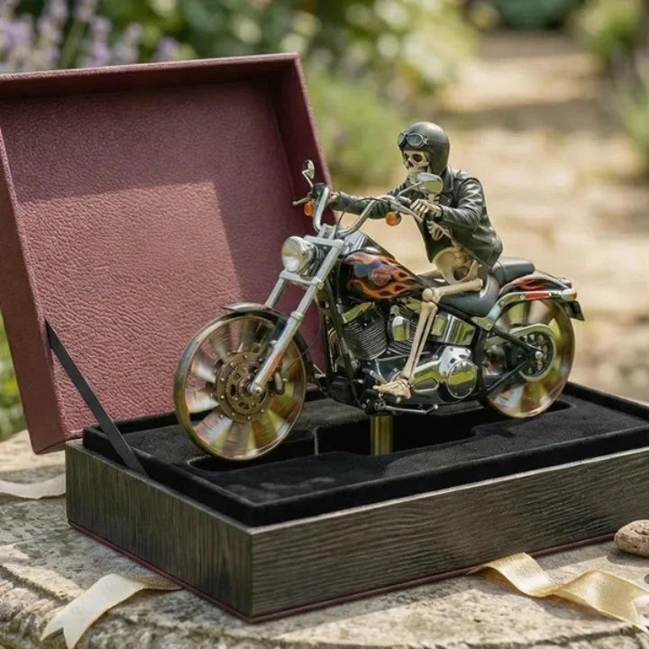 Garden Wind Spinner Motorcycle Chopper Skeleton Rider Acrylic