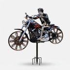 Garden Wind Spinner Motorcycle Chopper Skeleton Rider Acrylic