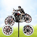 Garden Wind Spinner Motorcycle Chopper Skeleton Rider Acrylic