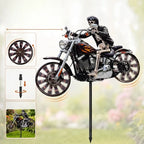 Garden Wind Spinner Motorcycle Chopper Skeleton Rider Acrylic