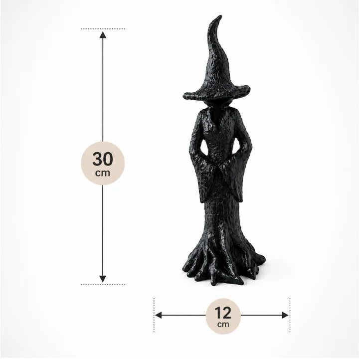 Garden Witch Figurine Hand-Painted Weather-Resistant Resin