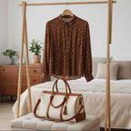 Garment Bag Foldable PU Leather Full-Length Zipper