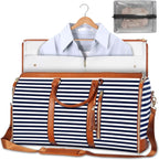 Garment Bag Foldable PU Leather Full-Length Zipper