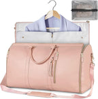 Garment Bag Foldable PU Leather Full-Length Zipper