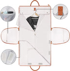 Garment Bag Foldable PU Leather Full-Length Zipper