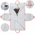 Garment Bag Foldable Waterproof Vegan Leather Detachable Padded Strap