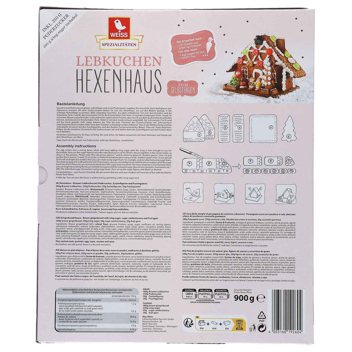 Gingerbread House Witch House Design Spiced 1.98 lb